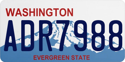 WA license plate ADR7988