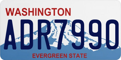 WA license plate ADR7990