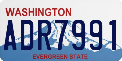 WA license plate ADR7991