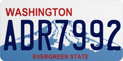 WA license plate ADR7992