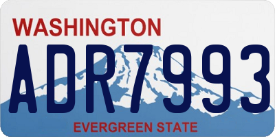 WA license plate ADR7993