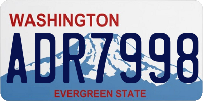 WA license plate ADR7998