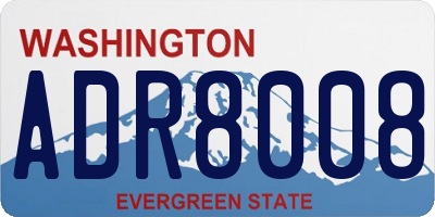 WA license plate ADR8008