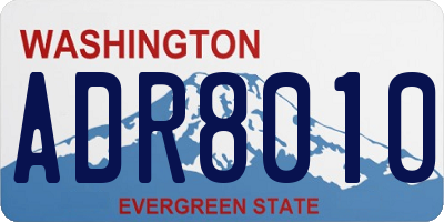 WA license plate ADR8010