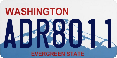 WA license plate ADR8011