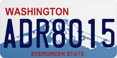 WA license plate ADR8015