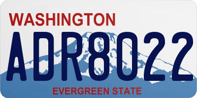 WA license plate ADR8022