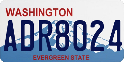 WA license plate ADR8024