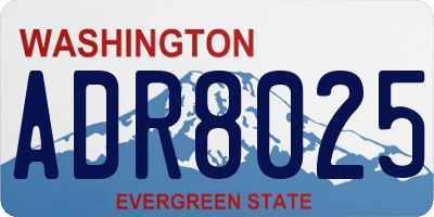 WA license plate ADR8025