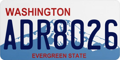 WA license plate ADR8026