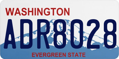 WA license plate ADR8028