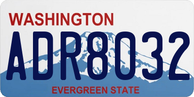 WA license plate ADR8032