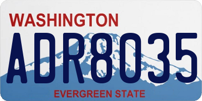 WA license plate ADR8035