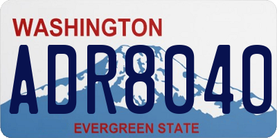 WA license plate ADR8040