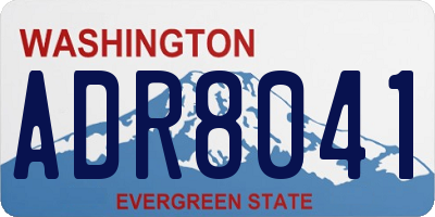 WA license plate ADR8041