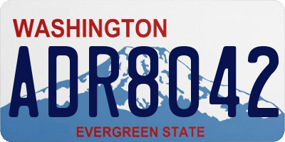 WA license plate ADR8042