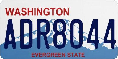 WA license plate ADR8044