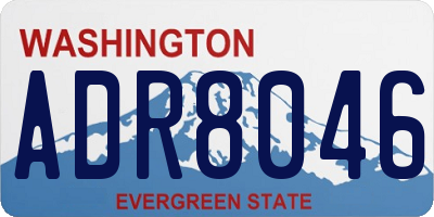 WA license plate ADR8046