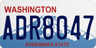 WA license plate ADR8047