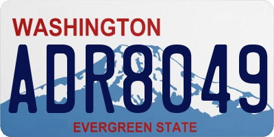 WA license plate ADR8049