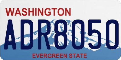 WA license plate ADR8050