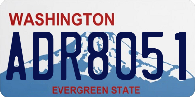 WA license plate ADR8051