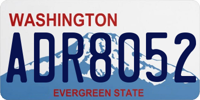 WA license plate ADR8052