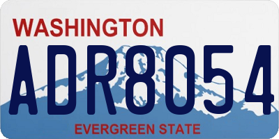 WA license plate ADR8054