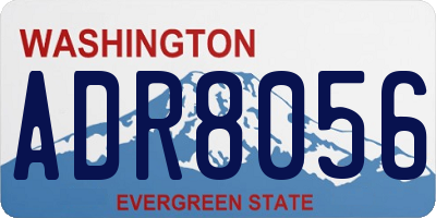 WA license plate ADR8056
