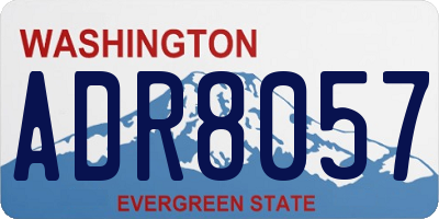 WA license plate ADR8057