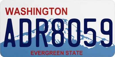 WA license plate ADR8059