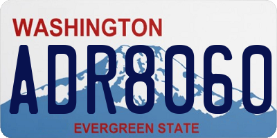 WA license plate ADR8060