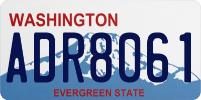 WA license plate ADR8061