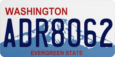 WA license plate ADR8062