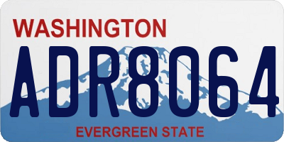 WA license plate ADR8064
