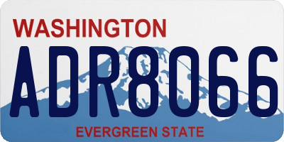 WA license plate ADR8066