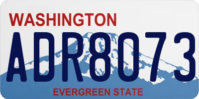 WA license plate ADR8073