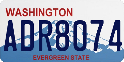 WA license plate ADR8074