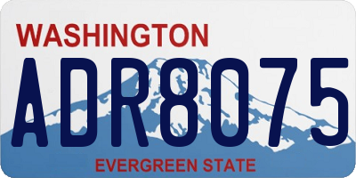 WA license plate ADR8075