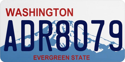 WA license plate ADR8079