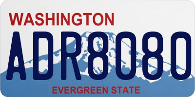 WA license plate ADR8080