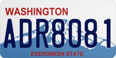 WA license plate ADR8081