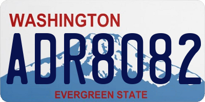 WA license plate ADR8082