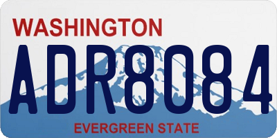WA license plate ADR8084