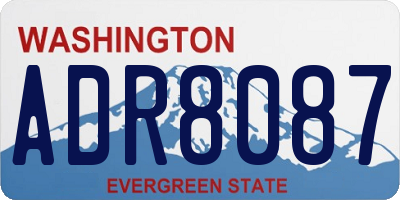 WA license plate ADR8087
