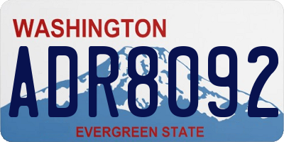WA license plate ADR8092