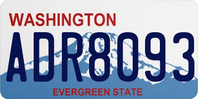 WA license plate ADR8093