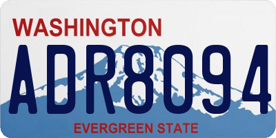 WA license plate ADR8094