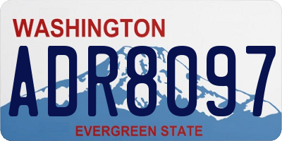 WA license plate ADR8097