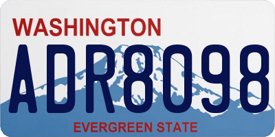 WA license plate ADR8098